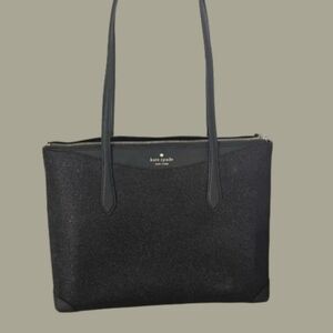 AUTHENTIC BNWOT KATE SPADE GLITTER BLACK TOTE.